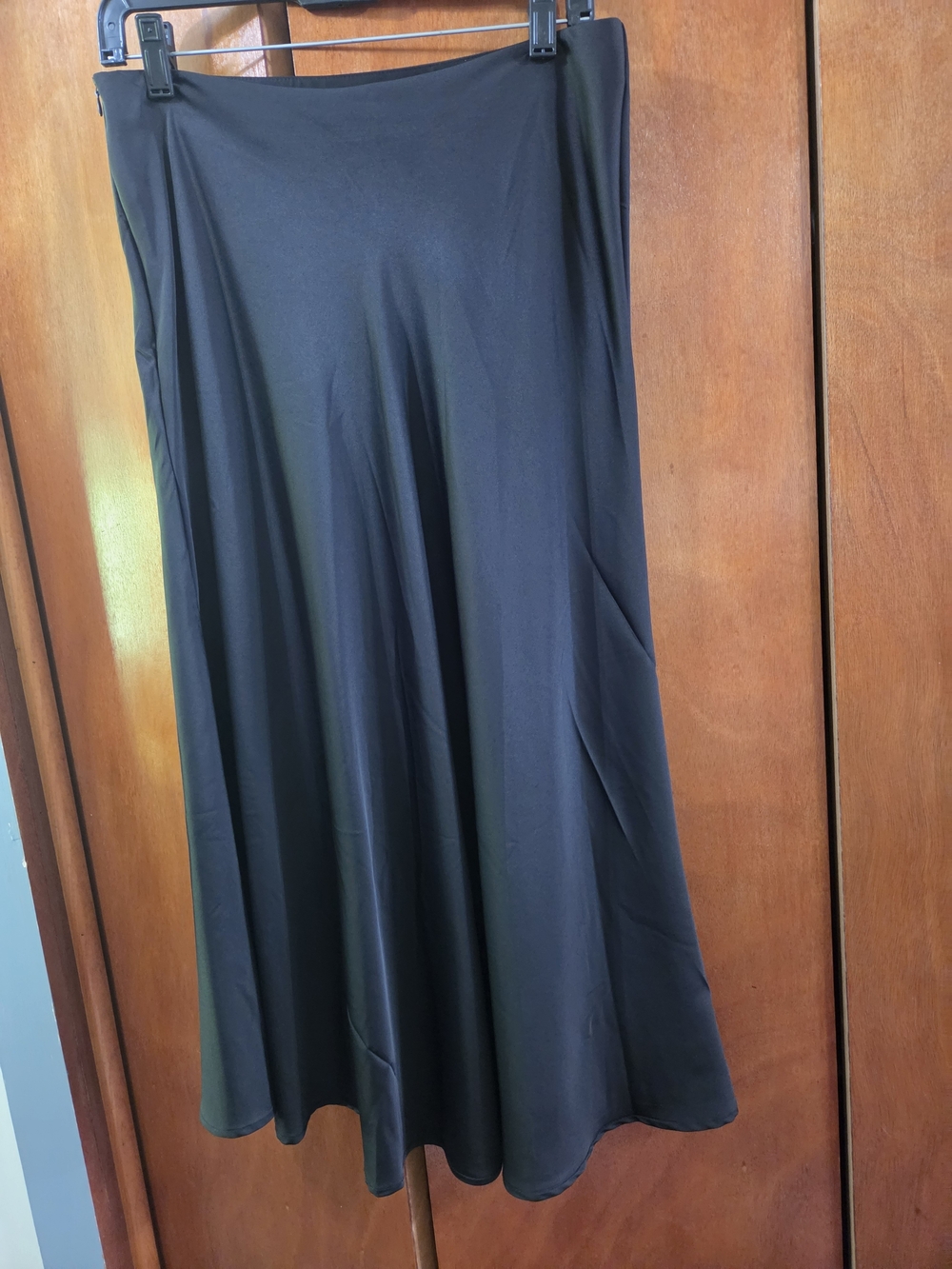 SHEIN Black Flowing A-Line Skirt